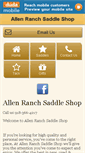 Mobile Screenshot of allenranchsaddles.com